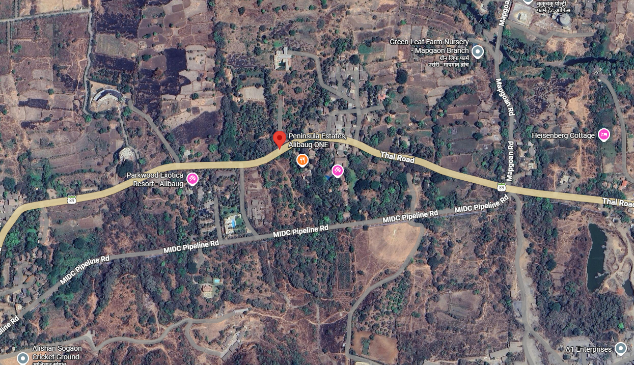 Peninsula Alibaug location map image